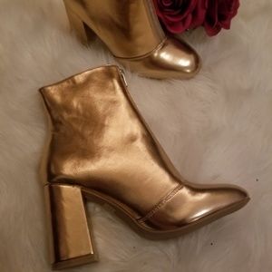 Rose Gold Ankle Boots !EVERYTHING GOES!